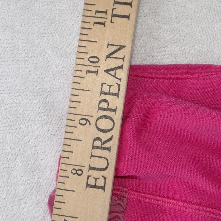 Nike Dri-FIT Womens Pink Ruched Side Athletic Shorts Size Large Drawstring Logo