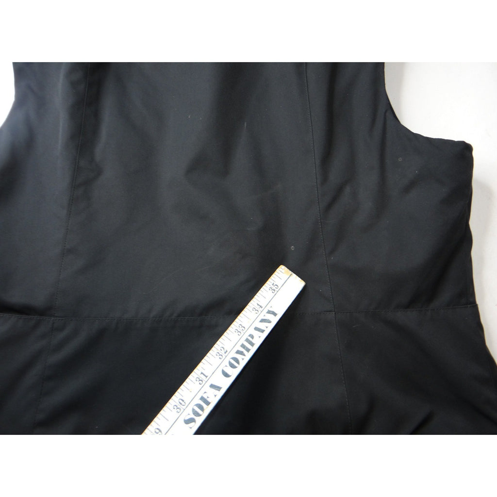 Ann Taylor Petites Black Faux Fur Collar Zip Vest Women Size LP