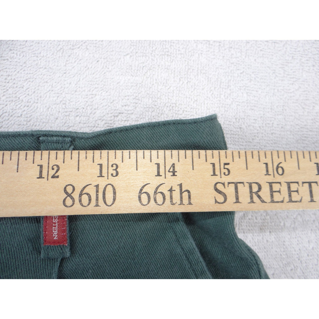 Ringers Western Mens Workwear Shorts Green Size 32 Cotton Twill Pleated 2781