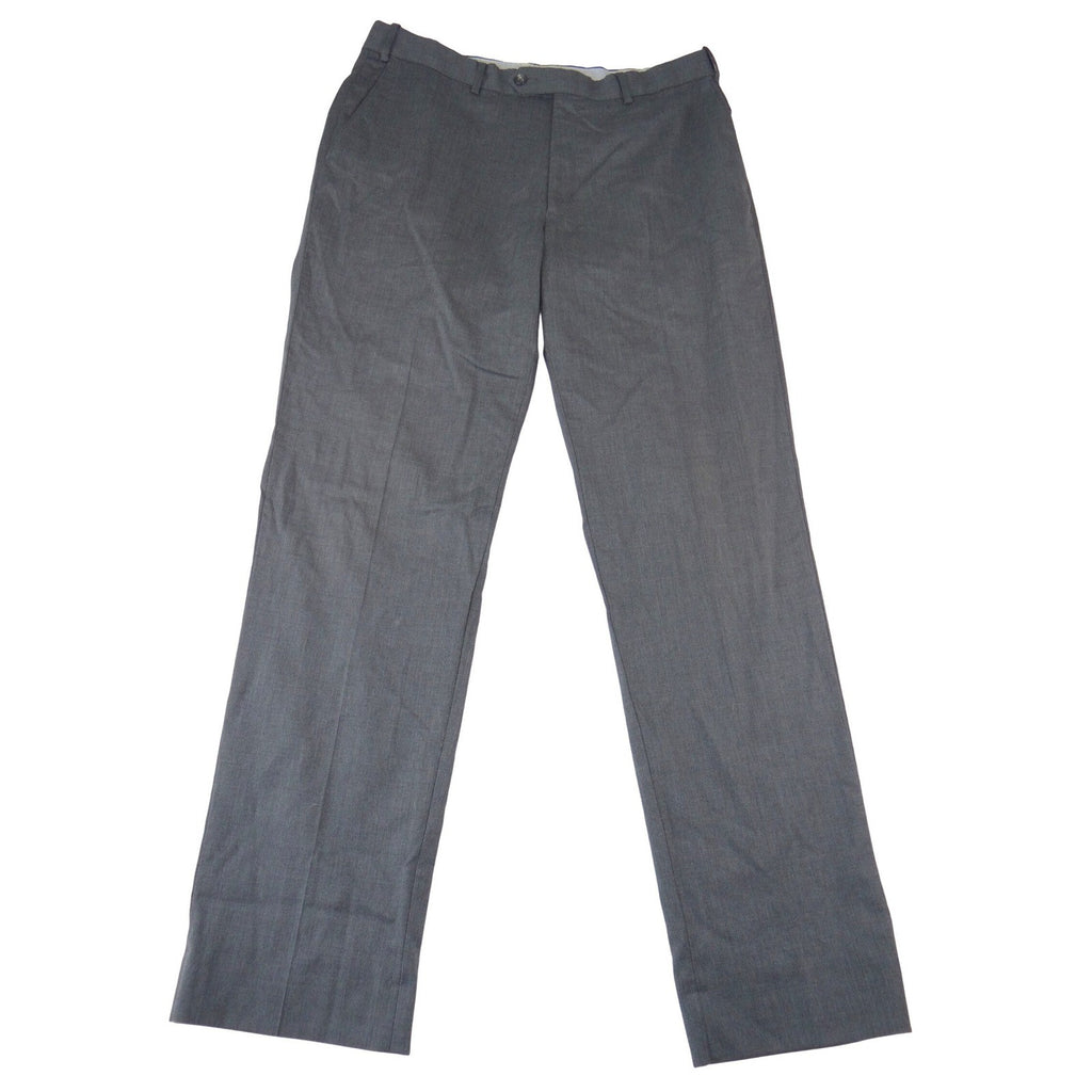 Hart Schaffner Marx Mens Charcoal Gray Flat Front Dress Pants Trousers 36R