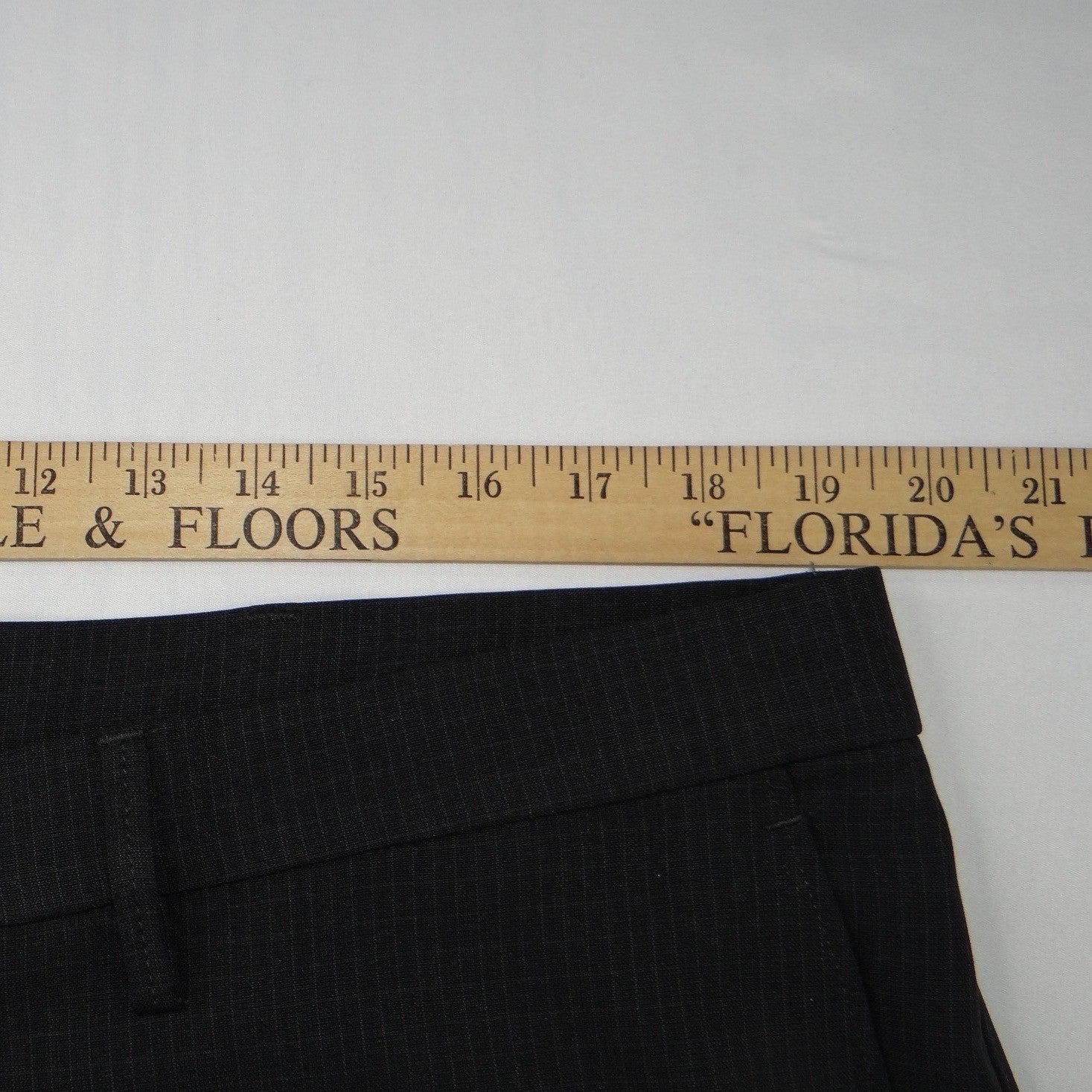 Haggar H26 Mens Dress Pants 38x29 Charcoal Black Micro Check Straight Leg Slacks
