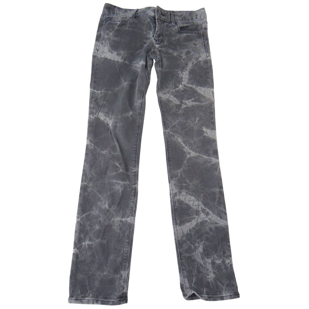 Express Jeans Mens Mia Mid Rise Skinny Gray Marble Wash Denim Size 6