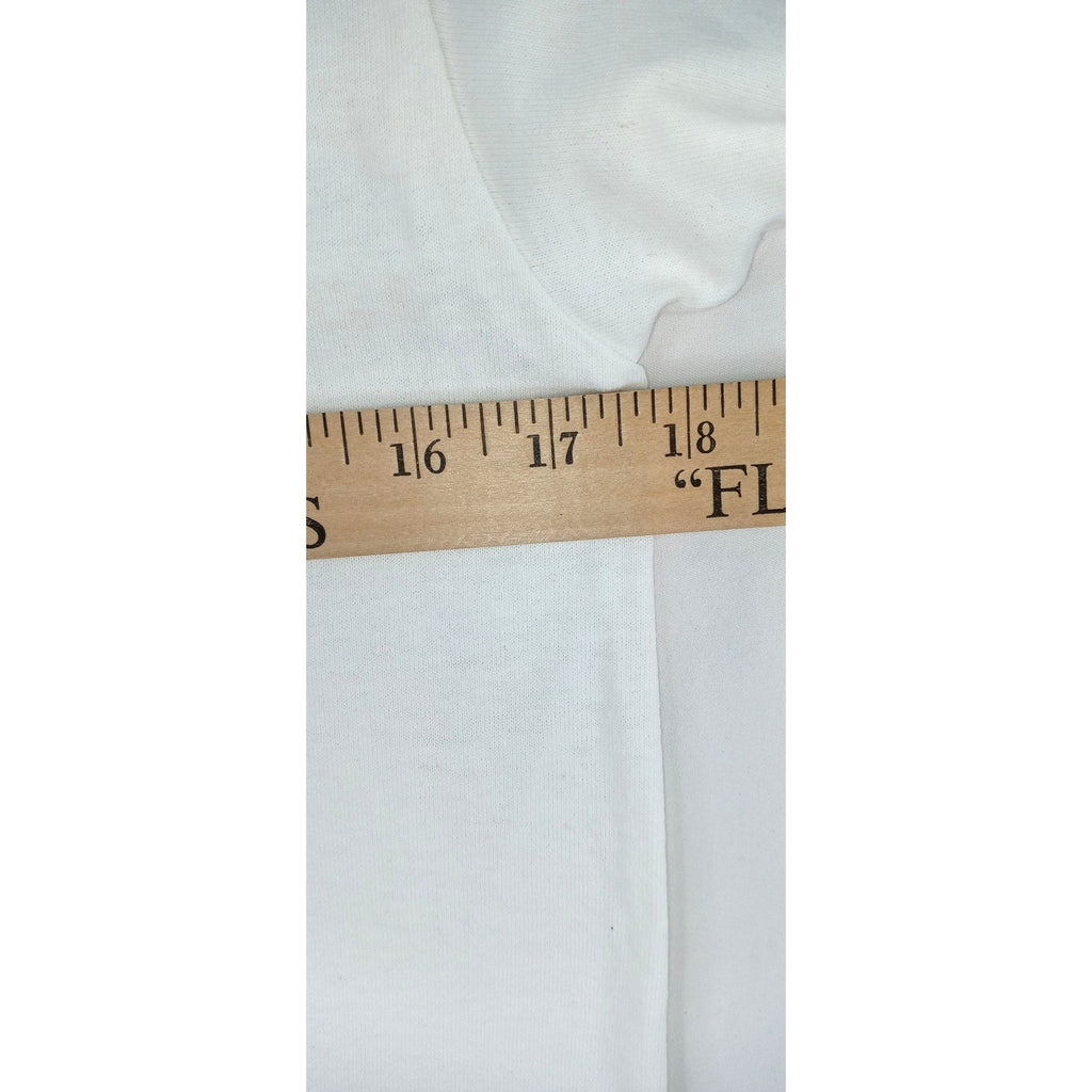 Gildan White Long Sleeve Graphic T Shirt Mens Size S "No Face Killah" Print