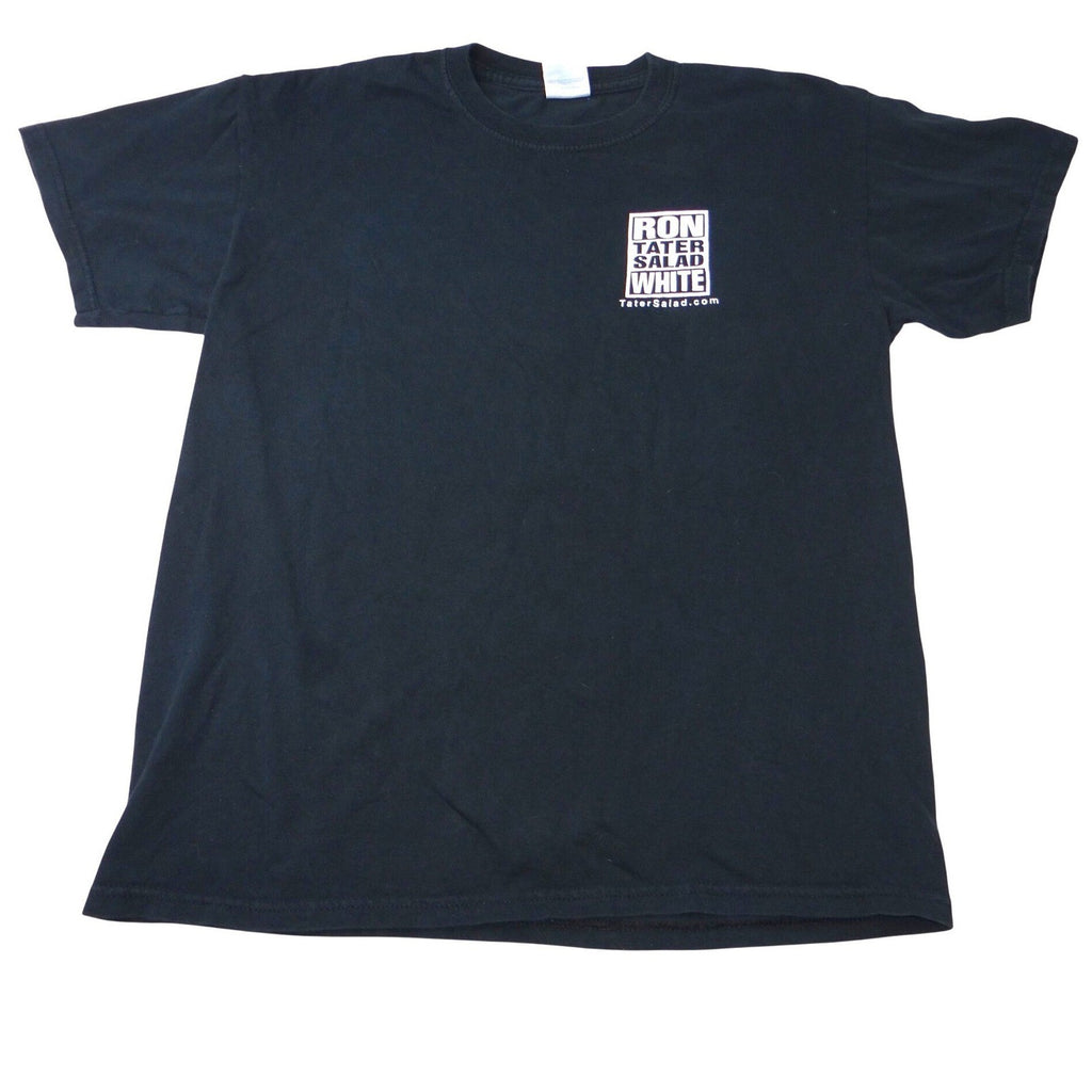 Ron Tater Salad White Comedy T Shirt Mens Medium Gildan Black