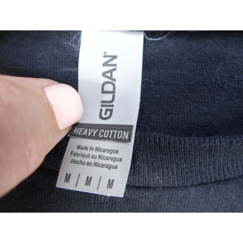 Gildan Heavy Cotton Black Malt Whiskey Graphic T-Shirt Men's Medium