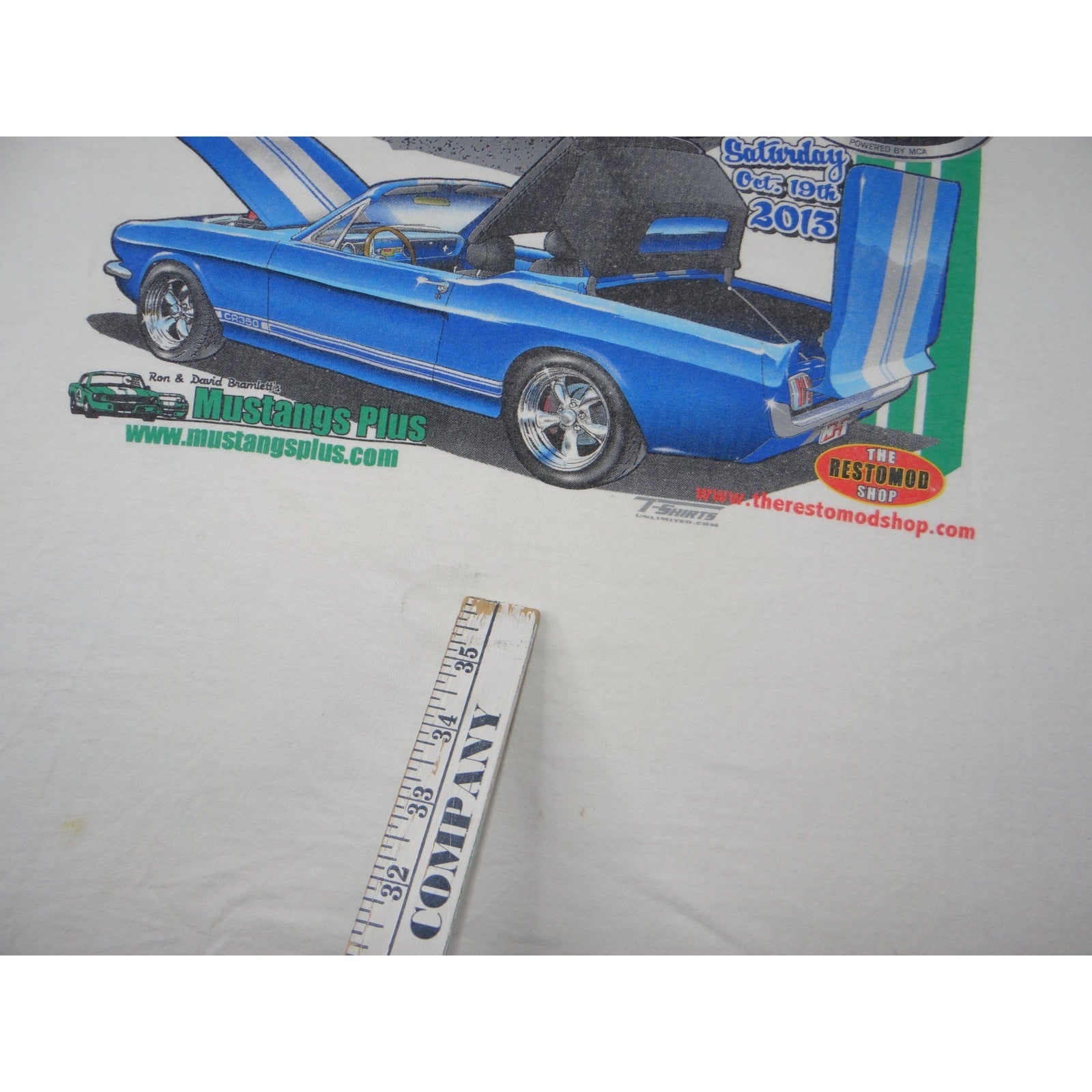 White Gildan Ultra Cotton 64 1/2 The 1st of The First Mustang T Shirt Size 2XL