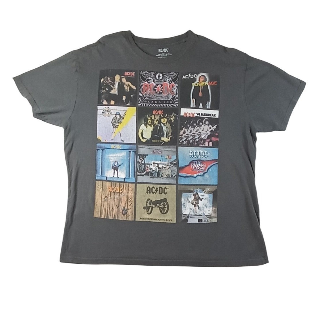 ACDC Band Graphic T Shirt Size Large Black Ice Album Tour Concert