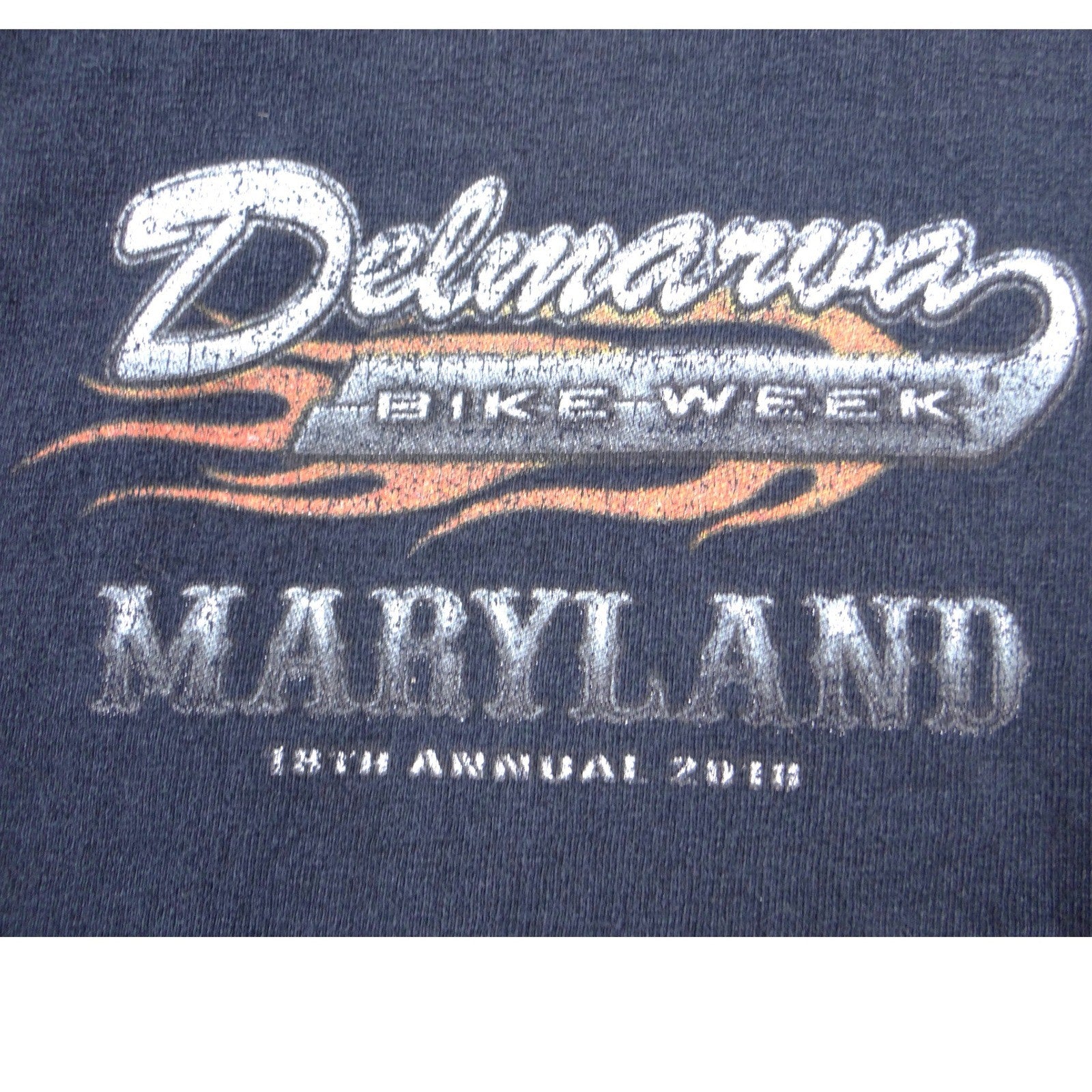 Fruit of the Loom Delmarva Bike Week 2018 Long Sleeve Shirt Mens Medium
