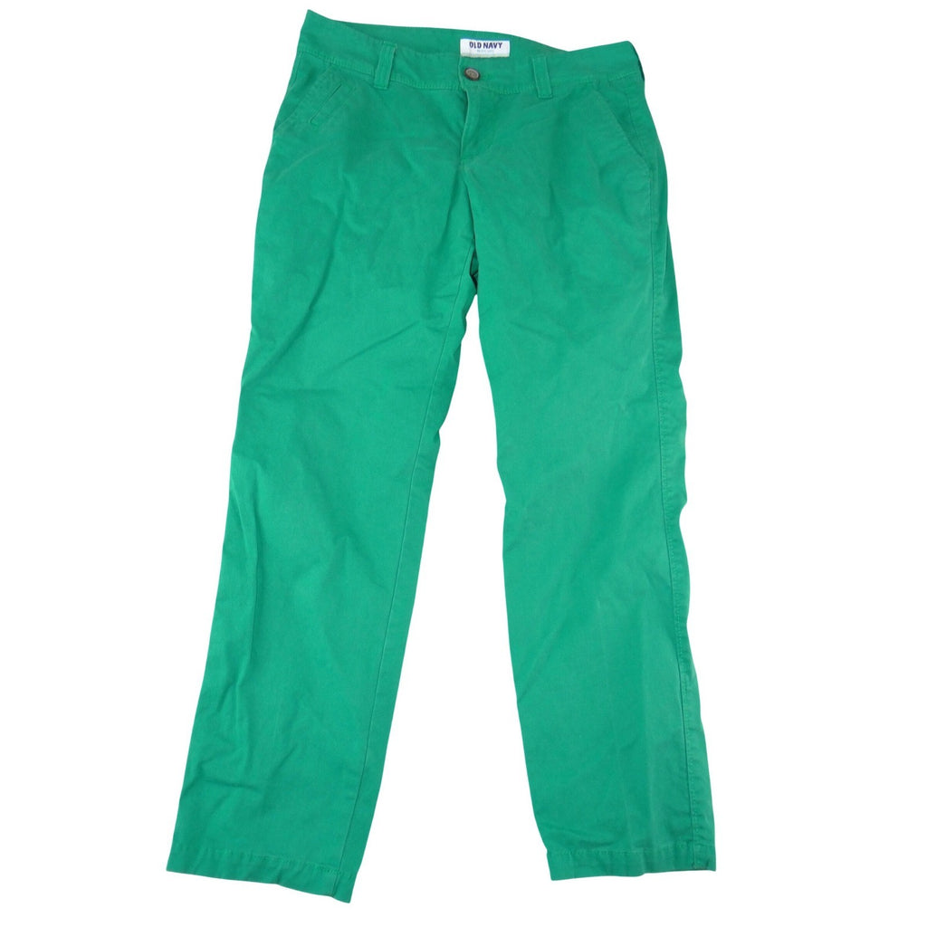 Old Navy Womens Green Regular Standard Straight Leg Chino Pants Size 2