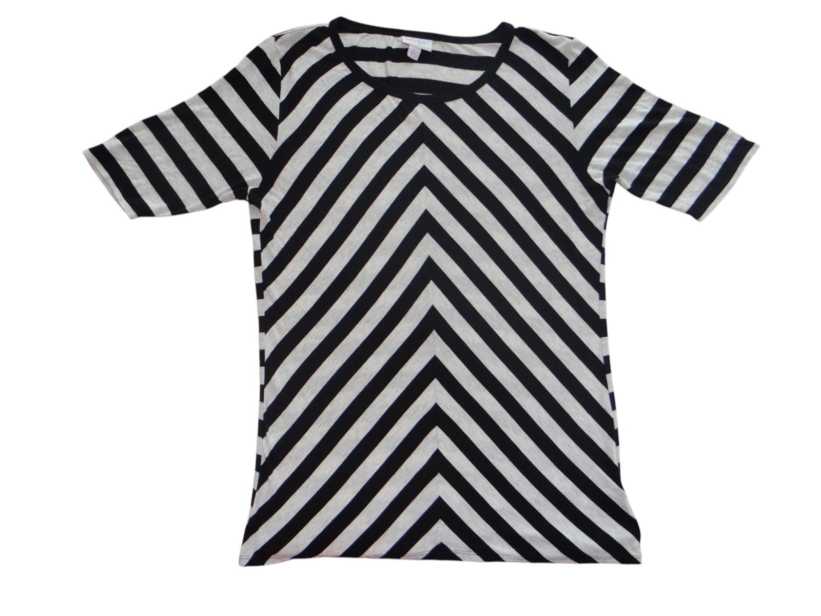 LuLaRoe Black and White Striped Shirt - Stylish and Versatile