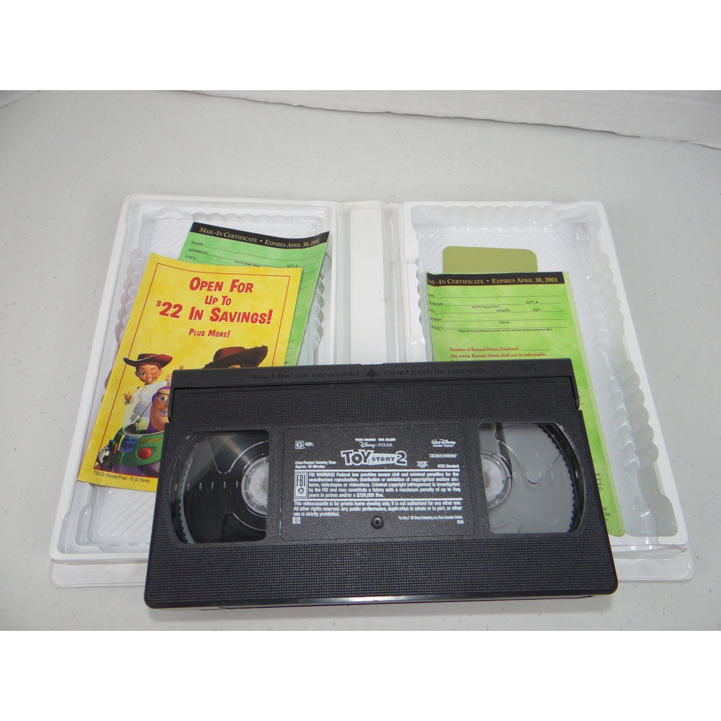 Disney Pixar Toy Story 2 VHS 1999 Clamshell Case Tom Hanks Tim Allen NTSC G