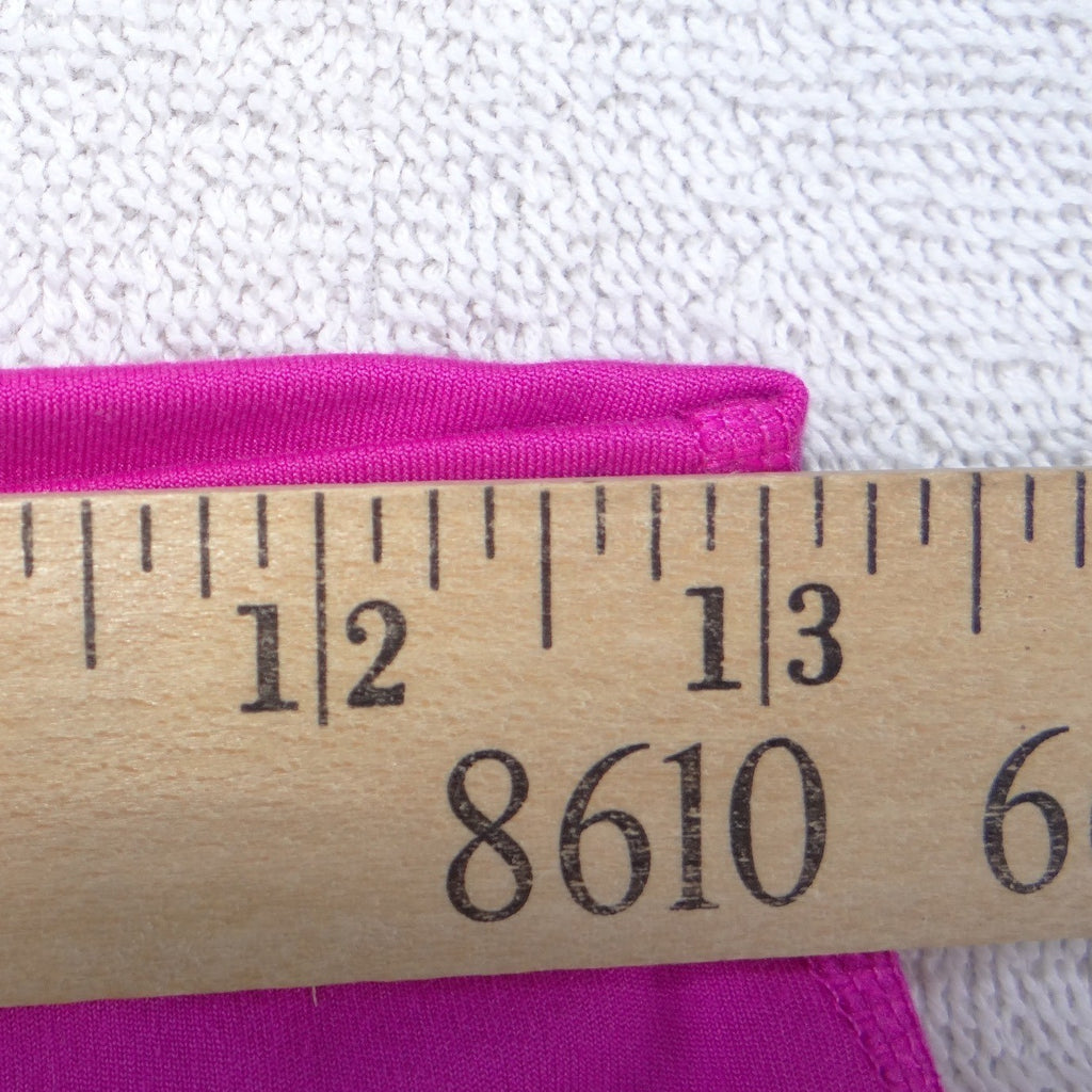 Yogalicious Lux Womens High Waisted Biker Shorts Magenta Pink Size L