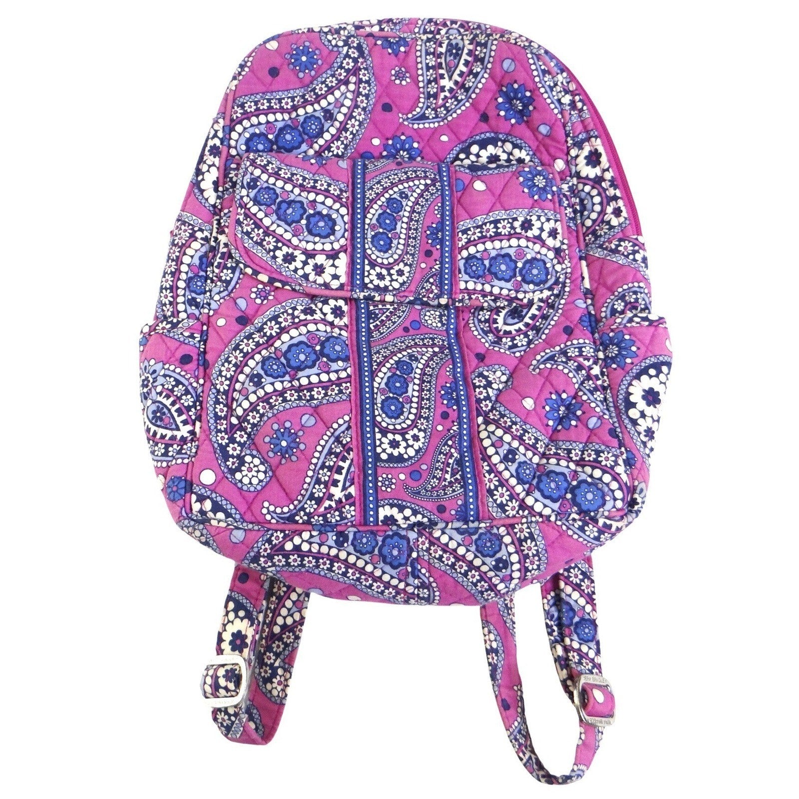 Vera Bradley Purple Paisley Quilted Cotton Backpack and Matching Wristlet Set