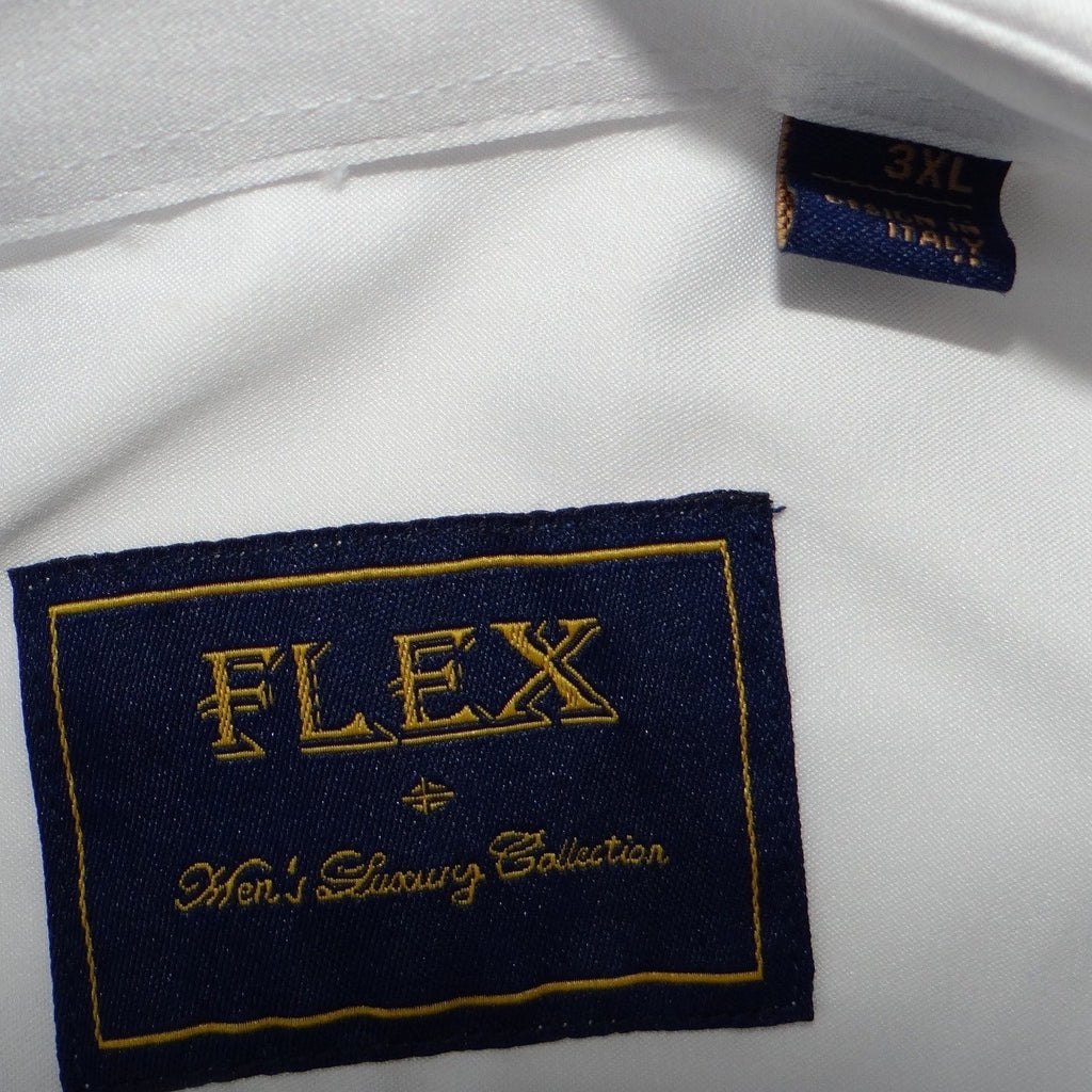 FLEX Mens Luxury Collection White Dress Shirt 3XL Made in Italy