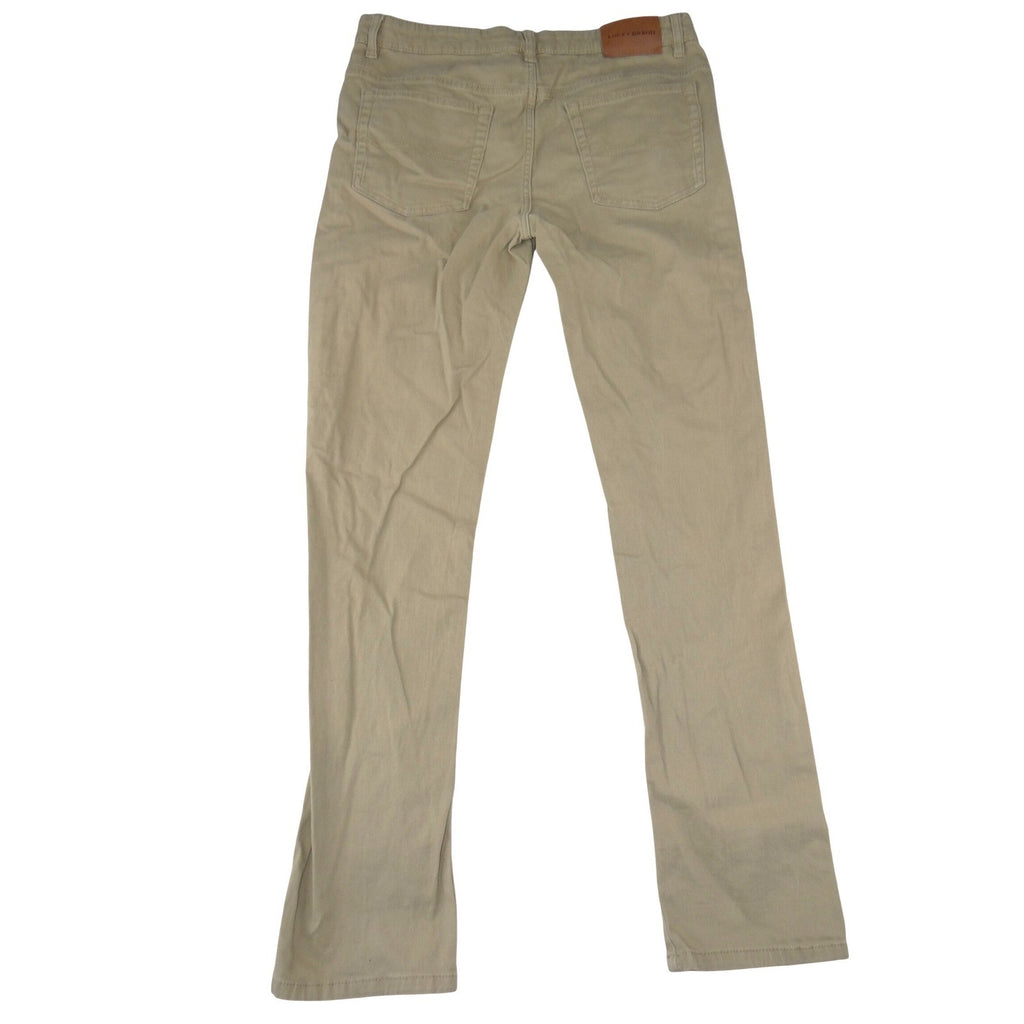 Lucky Brand Mens Authentic Skinny Stretch Tan Khaki Pants 31x31