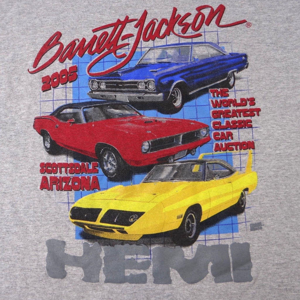 Vintage Mens Large Gray 2005 Barrett Jackson Scottsdale Arizona Hemi TShirt