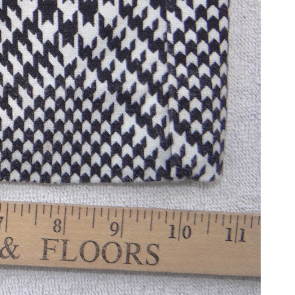 Chicos Black White Houndstooth Wide Leg Pants Pull On Size 00R US 2R