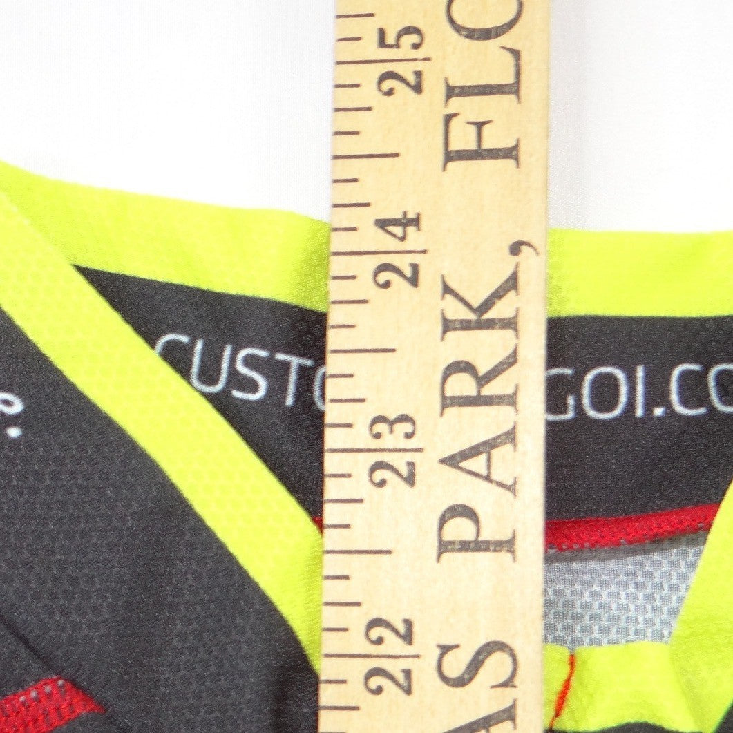 Sugoi Cynergy Cycles Mens Cycling Jersey Black Neon Yellow Full Zip Medium