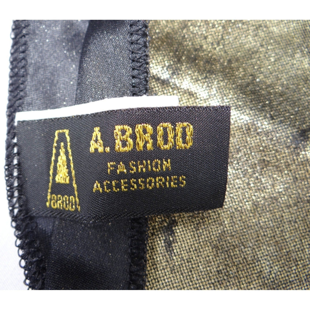Vintage A Brod Fashion Accessories Metallic Mock Neck Dickey Set Gold Silver