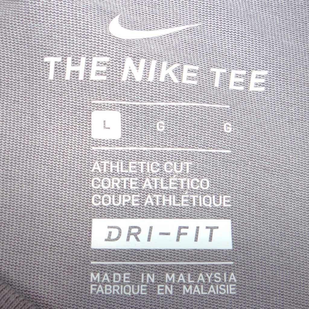 Nike Dri-FIT Mens Long Sleeve Training Shirt Grey Athletic Cut Large
