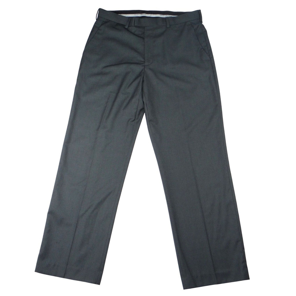 Easy Portfolio Classic Fit Men's Charcoal Gray Dress Pants 33x30 Wool Blend