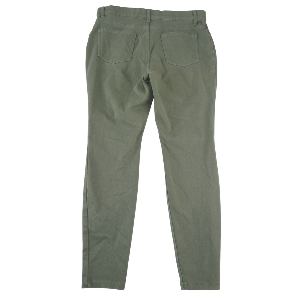 Time and Tru Womens XL 16-18 Olive Green High Rise Stretch Pull On Jeggings