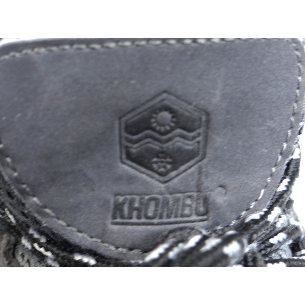 Khombu Mens Hiking Boots Gray Black Lace Up Mid Top Size 8 M