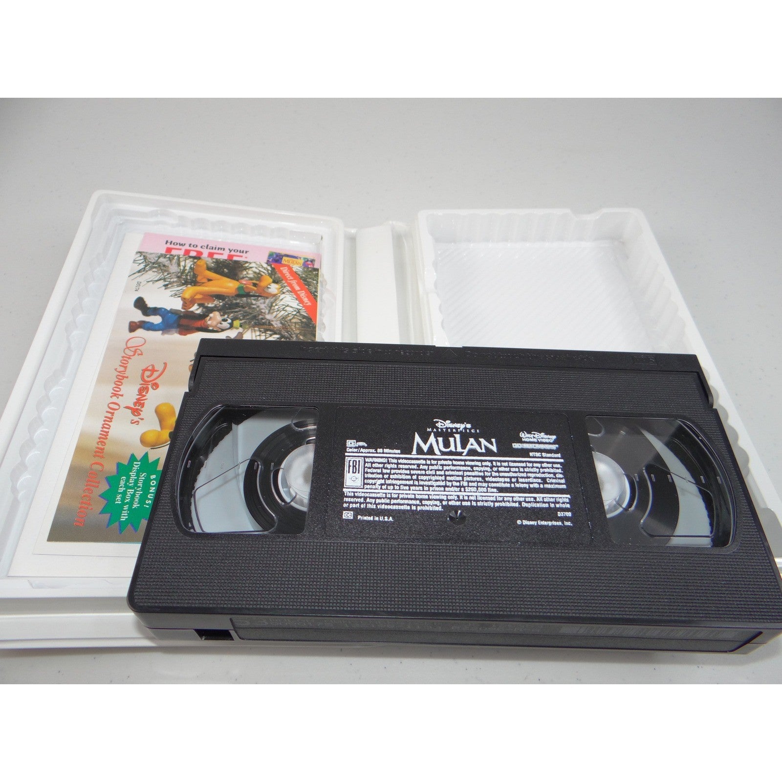 Disney Mulan VHS 1999 Masterpiece Collection Clamshell Case TESTED